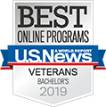 US News best online programs for veterans 2019 logo