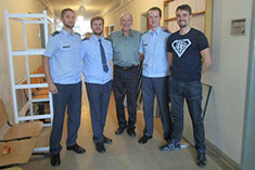 Dr. Frank Prochaska and Air Force Captains in Czechoslovakia