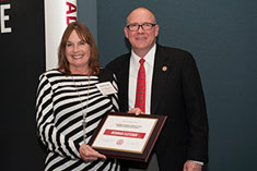 2016 Wounded Warrior Scholarship Recipient Deborah Fletcher and CTU President Andrew Hurst