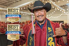 2025 CTU Graduate with USNWR badges